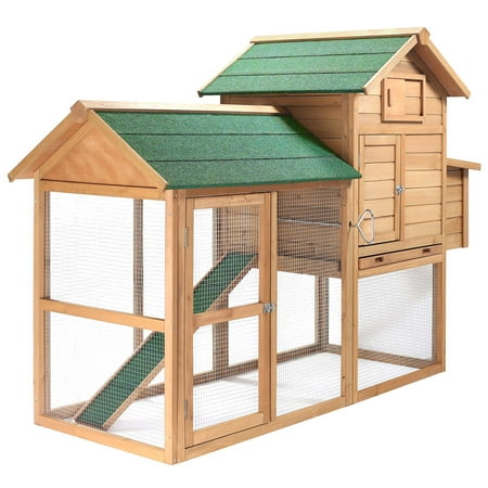 SmithBuilt 7 ft. Wooden Two Story Chicken Coop