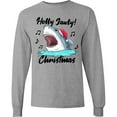 thumbnail image 3 of Inktastic Shark Holly Jawly Christmas Long Sleeve T-Shirt, 3 of 5