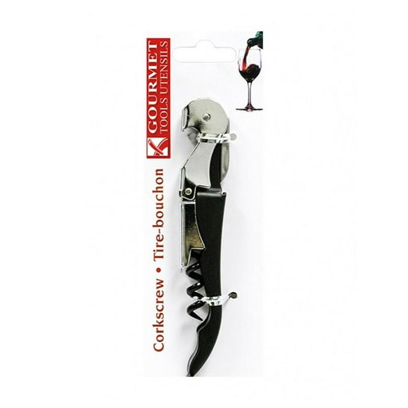 Cork-Screw Table Wine Bottle Opener Stainless Steel Folding Double Hinged 12's/ Pack
