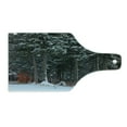 thumbnail image 2 of Outhouse Cutting Board, Winter Forest in Snow with Little Barn Lumberjack Shed Art Photo, Decorative Tempered Glass Cutting and Serving Board, Wine Bottle Shape, Dark Green and White, by Ambesonne, 2 of 5