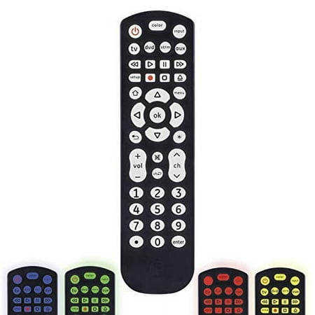 GE 4-Device Backlit Universal Remote Control Color Select Backlight