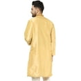 thumbnail image 5 of SKAVIJ Men's Indian Art Silk Kurta Wedding Party Casual Long Shirt (Large, Beige), 5 of 6