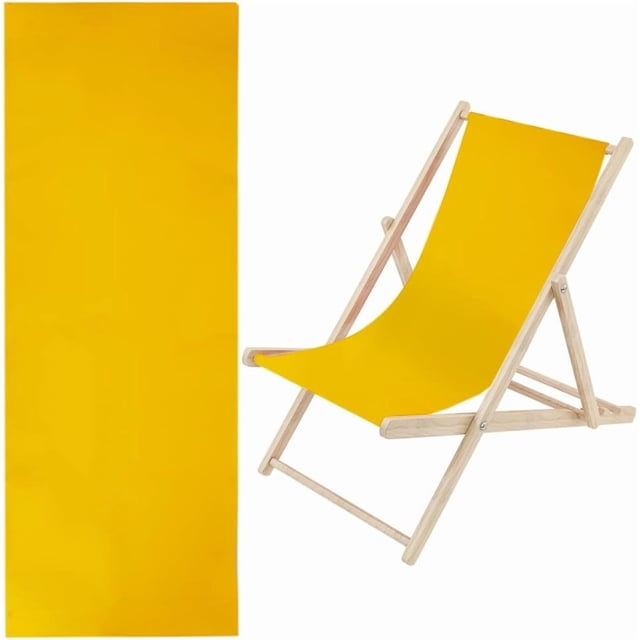 1 pieza de repuesto para silla de playa tipo cabestrillo de 435 x 1165 mm, tela Oxford dorada, reclinable.