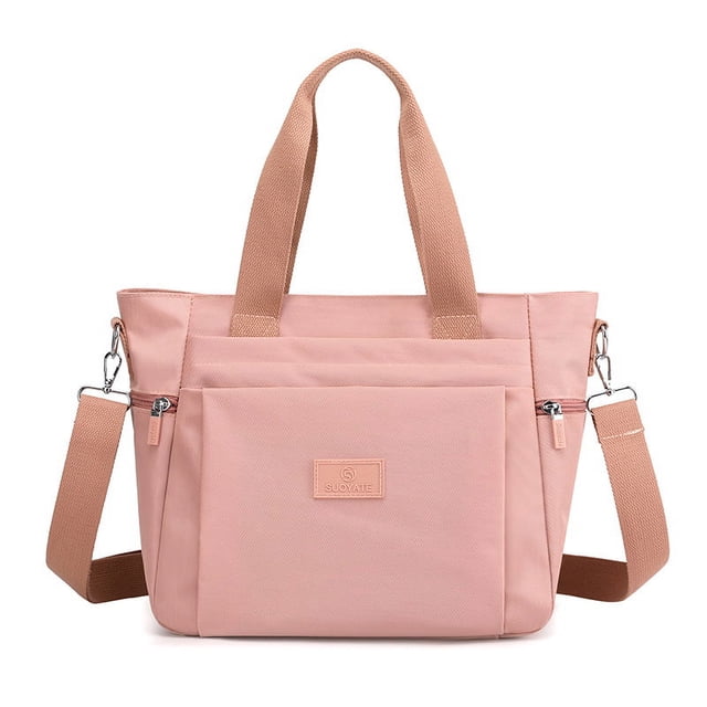 Bolso de mano de gran capacidad para mujer, sencillo, para ir al trabajo, repelente al agua, con múltiples compartimentos, tipo bandolera para mamá