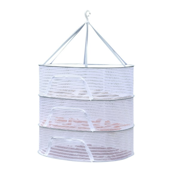 KIHOUT Flat Clothes Drying Rack,Folded Mesh Clothes Hanging Dryer Sweater Drying Rack Underwear Drying Cage