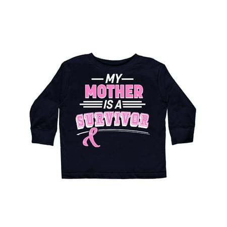

Inktastic My Mother is a Survivor Breast Cancer Awareness Gift Toddler Boy or Toddler Girl Long Sleeve T-Shirt