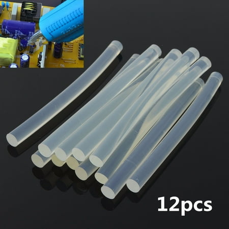 12Pcs 7×100mm Transparent White Hot Melt Glue Stick (Best Glue For Transition Strips)