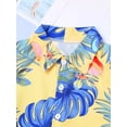 thumbnail image 6 of Haitryli Toddler Baby Boys Hawaiian Outfits Printed Short Sleeve Shirts with Shorts Set Yellow 100/L, 6 of 7