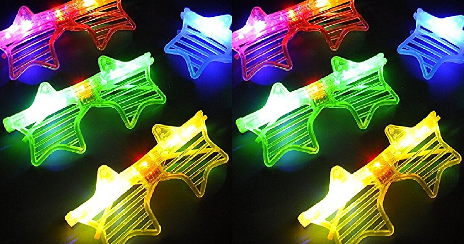Party Favors Rave 12ct LED Light Up Sunglasses Assorted Flashing