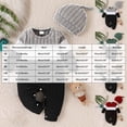 thumbnail image 4 of larppty Newborn Baby Boy Clothes Fall Winter Cute Infant Outfits Long Sleeve Romper Hat Bodysuit Jumpsuits, 4 of 7