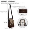 thumbnail image 6 of HELLHERO Dog Paw Print Pattern Small Crossbody Purse for Women Polyester Cross Body Purse with Double Deck, 6 of 7