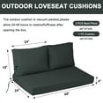 thumbnail image 2 of Outdoor Loveseat Cushion Set, 48 x 24, Water Repellent, Fade Resistant, Cushion Set for Patio Love Seat Sofa Cushions Couch, Bench, and Swing, 2 of 8