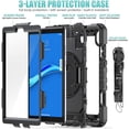thumbnail image 4 of Lenovo Tab M8 HD 2nd Gen/Tab M8 FHD 2019 Case, Full-Body Protective Shockproof Cover with Screen Protector, 360° Rotating Stand, Hand/Shoulder Strap for Lenovo M8 8.0", 4 of 7