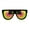 peach Mirrored, variant on Mirrored Lens Boyfriend Fit Flat Top Diva Mafia Mob Sunglasses Peach Mirrored