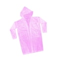 thumbnail image 3 of Poncho Rain impermeable para adultos manga larga Poncho de lluvia 3d para parques temáticos de Rainy Days rosa, 3 of 8