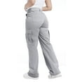 thumbnail image 2 of Soulsfeng Women's Cargo Pants Baggy Relaxed Fit Cotton Hiking Work Pants with 6 Pockets Gray Size 6, 2 of 7