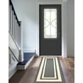 thumbnail image 4 of Garland Rug Borderline Polypropylene Cinder Gray/Ivory Indoor/Outdoor Runner Rug, 2' x 5', 4 of 8