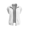 thumbnail image 4 of Women's Sleeveless Zip Up Sweatshirt Vest Stand Collar Athletic Sweatshirt Jacket with Pockets for Spring Fall Winter Daily Athleisure Loungewear, 4 of 8