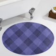 thumbnail image 3 of Purple Diamond Grid Color Round Area Rugs for Bedroom Living Room, 4FT Soft Comfy Indoor Circle Carpets, Carpet Home Decor Floor Mat, 3 of 6