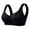 Black -BU27, variant on Daisy Bras for Older Women, Comfortable Convenient Front Close Button Cotton Bras for Older Women No Underwire Black 32