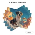 thumbnail image 3 of Placemats Set of 4 / 6, Colorful Sky Puppy Placemats for Dining Table Indoor/Outdoors Heat Resistant Washable Placemats 18" x 12", 3 of 8