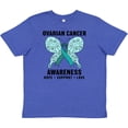 thumbnail image 3 of Inktastic Ovarian Cancer Awareness Hope Support and Love Youth T-Shirt, 3 of 5