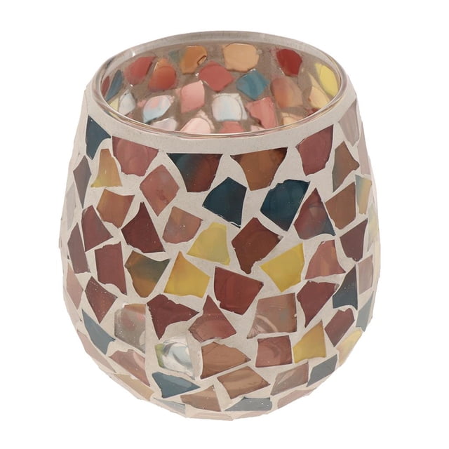 Portavelas Mealic Tealight Candelabros de vidrio parcheado marroquí