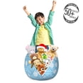 thumbnail image 3 of Abstract Storage Toy Bag Chair, Diamond Motifs Consisting of Dots in Pastel Tones Pattern, Stuffed Animal Organizer Washable Bag, Large Size, Pale Sky Blue White, by Ambesonne, 3 of 3