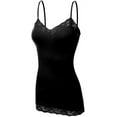 thumbnail image 2 of TheLovely Women's Junior and Plus Adjustable Spaghetti Strap Lace Tim Cami Tank Top, 2 of 5