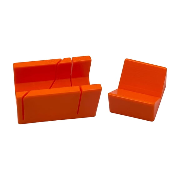 OIUR 2Pcs Heavy Duty Mitre Box 45/90 Degrees Angles Metal Crafts Wood Plastic Cutting Box Guide Tool for DIYer Woodworker Woodcarver Carpenter