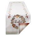 thumbnail image 2 of Fall Harvest Embroidered Thankful Table Runner - 72" - White and Brown, 2 of 3