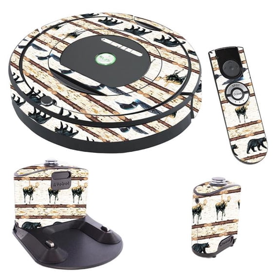 MightySkins IRRO770-Lodge Stripes Skin for iRobot Roomba 770 Robot Vacuum, Lodge Stripes