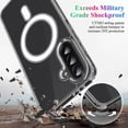 thumbnail image 5 of For Samsung Galaxy A55 5G Clear Phone Case Compatible with MagSafe TPU+Acrylic Back Cover - Clear, 5 of 5