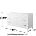 thumbnail image 4 of Wyndham Collection WCH717160SWBCXSXXMXX Elan 59" Single Free Standing Vanity Cabinet Only, 4 of 7