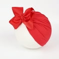 thumbnail image 3 of Baby Girls Hair Bow Turban Hat, Easy Wear Bow Knotted Headwrap India Cap for Infants Toddlers, 3 of 8