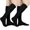 Black, variant on 2 Pairs Zipper Copper Compression Socks for Women & Men Circulation 15-20 mmhg - Better Blood Flow, Swelling, Best Support for Medical, Running, Nursing
