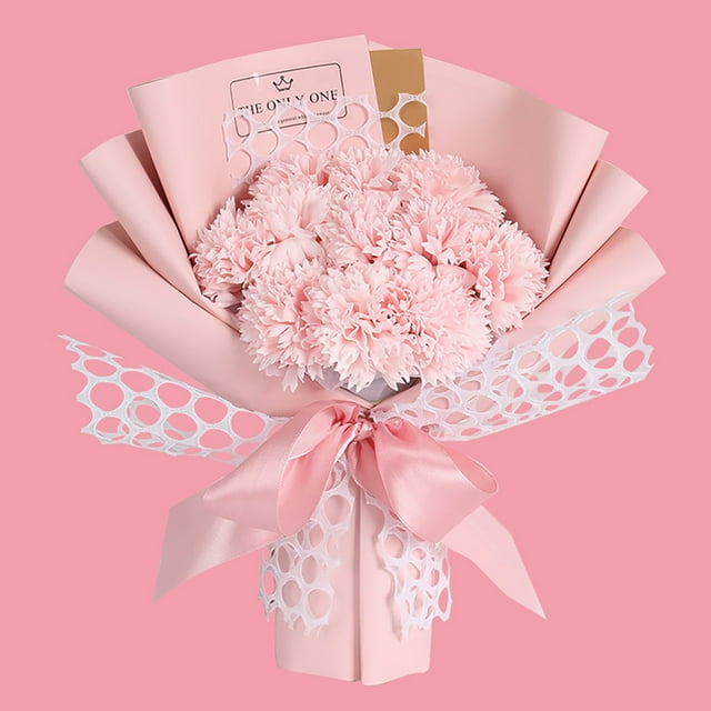 DPTALR Fleur Préservée Bouquet de Savon Illet Rose Cadeau Fête des Mères