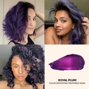 oVertone Color Depositing Semi-Permanent Hair Dye Conditioner - 8 oz For All Hair Types & Color-Treated Hair, Moisturizing Shea Butter & Coconut Oil - Vegan & Cruelty-Free, Royal Plum