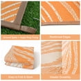 thumbnail image 5 of Pentantan Outdoor Rug 8'x10' Waterproof Reversible Portable Plastic Outside Mat for Patios, Lightweight Straw Rugs for RV Camping Garden, Orange and White, 5 of 7