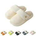 thumbnail image 6 of Xfvqtps Unisex House Slippers Detachable Washable Button Fleece Lining Solid Color Soft Thick Sole Memory Foam Slip on Non-Slip Comfortable Cozy Indoor Warm Winter Fuzzy Slippers, 6 of 9