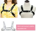 thumbnail image 3 of Langgg Cuir Ceinture Creux Gothique Robuste Ceintures Réglable Durable Poitrine Bande Hommes Corps Partie Épaule Clubwear Partie Blanc, 3 of 6