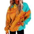 thumbnail image 1 of Haut Décontracté Mode Femme Manches Longues Dégradé Patchwork Orange XXXXXL, 1 of 4