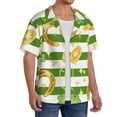 thumbnail image 2 of Goofa Watercolor St Patrick Day Printed Men's Casual Short-sleeved Shirt,Lightweight Breathable Button-down,Summer Casual men's top,Versatile Fashion shirt-4X-Large, 2 of 7