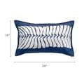 thumbnail image 6 of Fab Habitat Indoor/Outdoor Lumbar Pillow Made from Recycled Polyester Yarn - Double Sided, Stain Resistant, Machine Washable - Tropical - Patio, Deck, Porch, Living Room - Hilo - Blue - (14" x 24"), 6 of 9