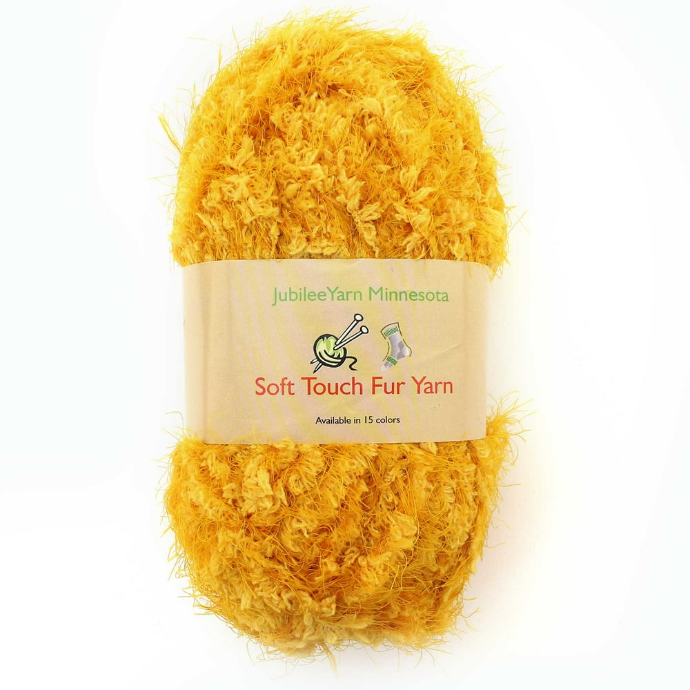JubileeYarn Soft Touch Fuzzy Fur Yarn 74yd/skein Butterscotch 2