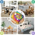 thumbnail image 4 of Colorful Tie Dye Pattern Square Tablecloth,Waterproof Square Table Cover,Wipeable Spillproof Washable Table Cover for Home Kitchen Party Decor 42"X42"(107x107cm), 4 of 6