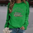 thumbnail image 2 of Chandails en Molleton de Noël pour Femmes Mode Loisirs Col Rond Manches Raglan Impression Lettres Sans Capuchon Pullovers, 2 of 4