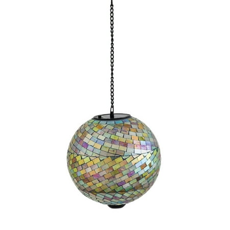 Glistening Mosaic Hanging Solar 8-in. Gazing Ball