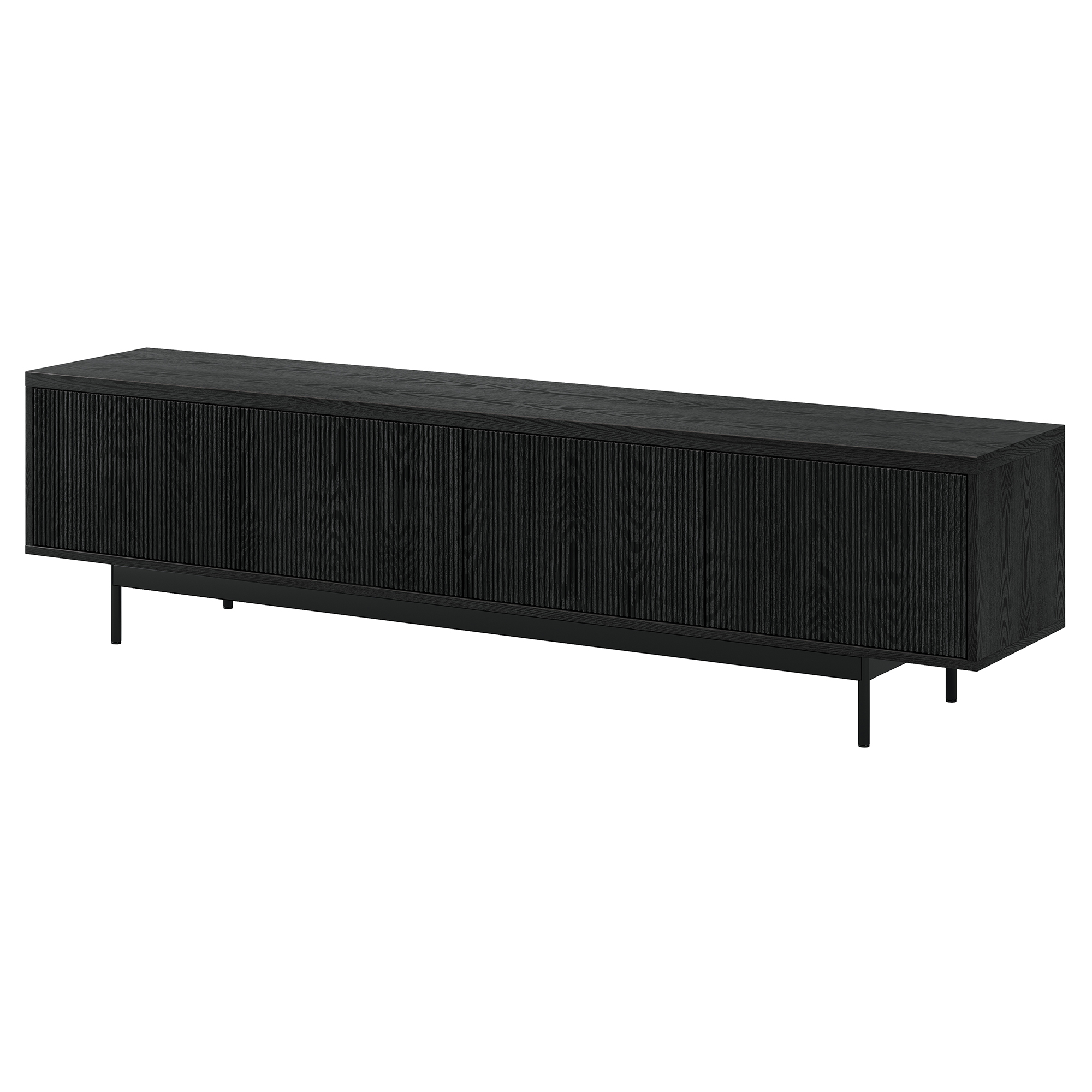 Whitman Rectangular TV Stand for TV's up to 85" in Black Grain