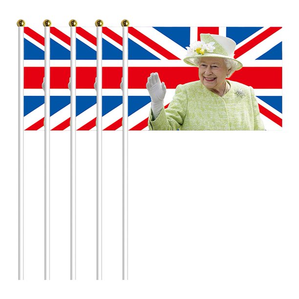 Queen Elizabeth Platinums Jubilee Flag Union Jack Flag Hand Waving